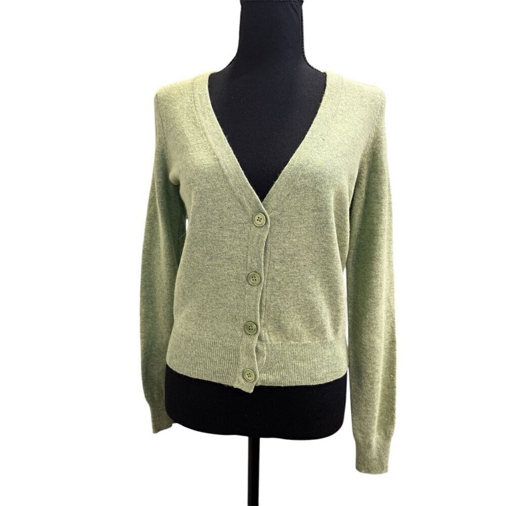 NWT Talbots Green Wool Blend Cardigan Sweater Size XS